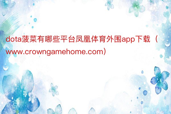 dota菠菜有哪些平台凤凰体育外围app下载(www.crowngamehome.com)